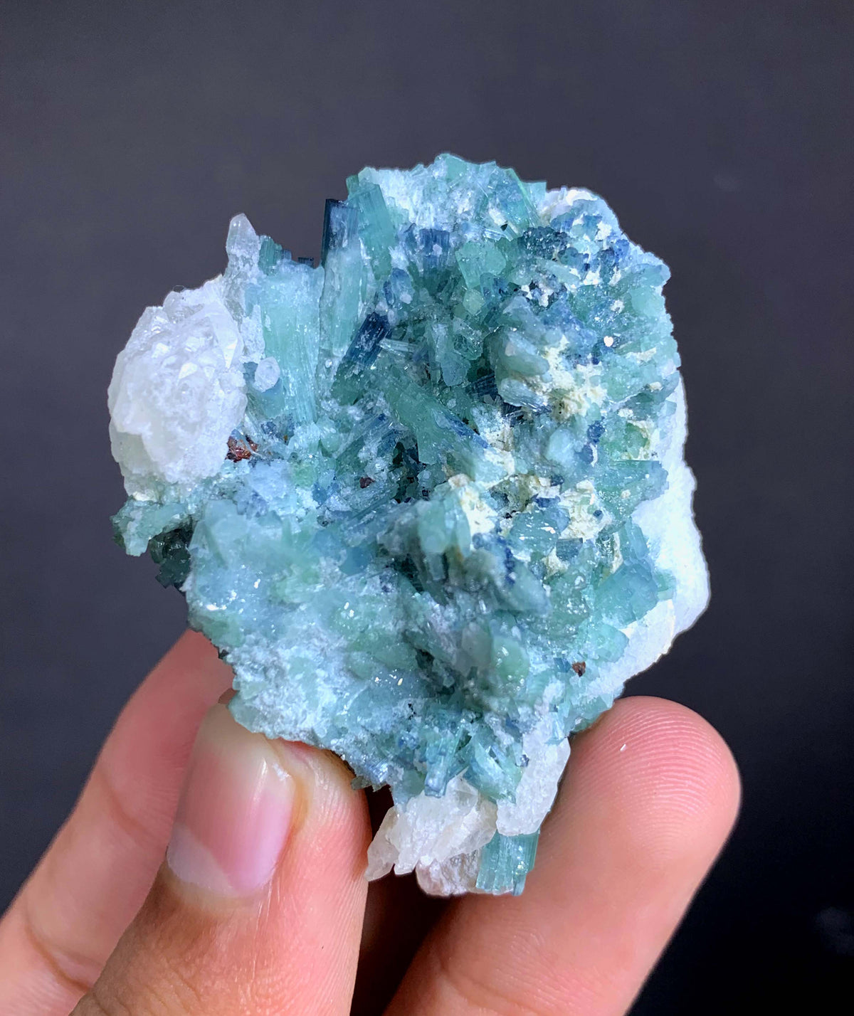 Indicolite Blue Tourmaline Crystal Bunch From Afghanistan - 46 Grams