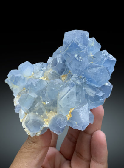 Natural Blue Color Celestine Cluster, Celestine Bunch, Fine Mineral, Celestine Specimen from Baghdis Mine Afghanistan - 672 gram