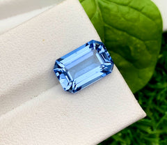 Emerald Cut Santa Maria Blue Color Aquamarine Gemstone, Loose Gemstone, Aquamarine Faceted Cut Stone, Gemstone Jewelry - 4.95 CT