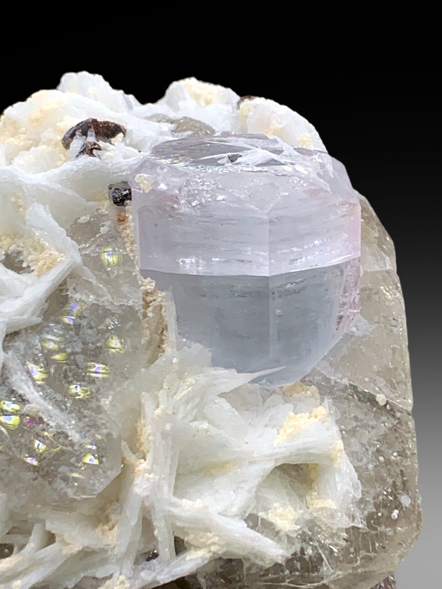 Natural AquaMorganite with Smoky Quartz and Cleavelandite Albite Specimen from Afghanistan - 404 gram