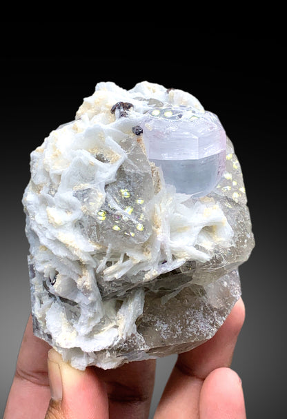 Natural AquaMorganite with Smoky Quartz and Cleavelandite Albite Specimen from Afghanistan - 404 gram