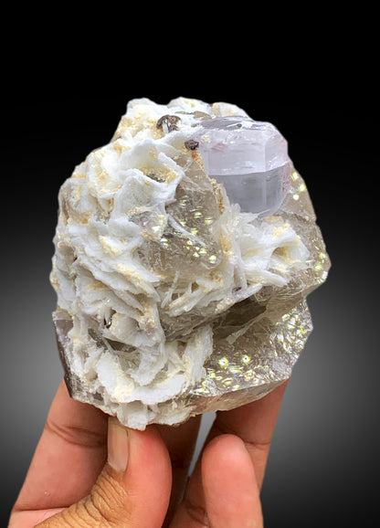 Natural AquaMorganite with Smoky Quartz and Cleavelandite Albite Specimen from Afghanistan - 404 gram