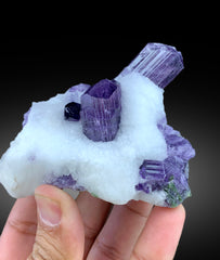 Purple Scapolite Crystals on Matrix, Scapolite Specimen, Raw Mineral, Crystal Specimen, Scapolite from Afghanistan - 196 gram