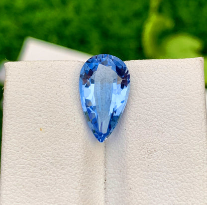 Pear Shape Santa Maria Blue Color Aquamarine Gemstone, Loose Gemstone, Aquamarine Faceted Cut Stone, Gemstone Jewelry - 3.75 CT