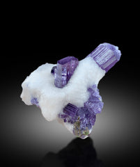 Purple Scapolite Crystals on Matrix, Scapolite Specimen, Raw Mineral, Crystal Specimen, Scapolite from Afghanistan - 196 gram