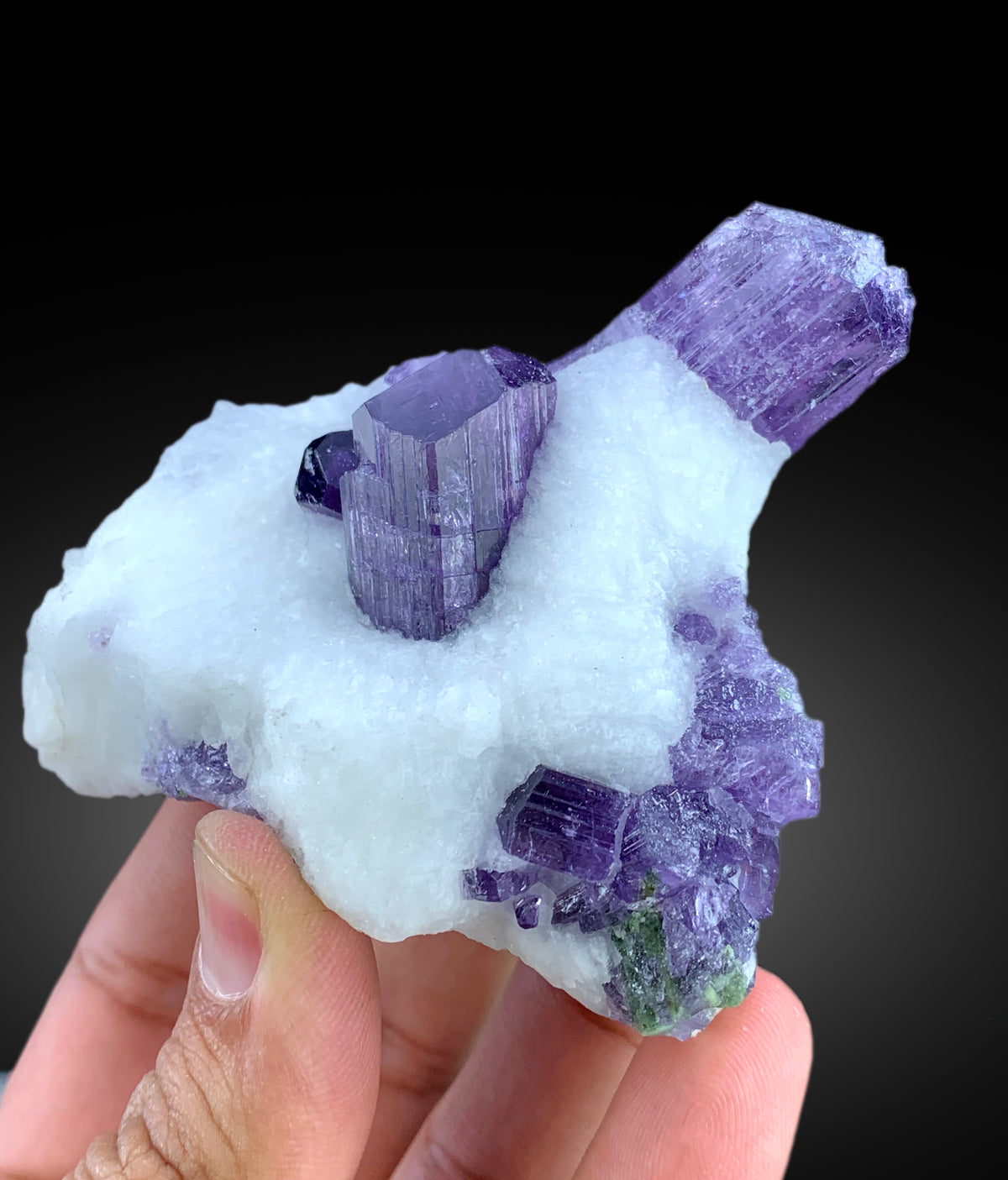 Purple Scapolite Crystals on Matrix, Scapolite Specimen, Raw Mineral, Crystal Specimen, Scapolite from Afghanistan - 196 gram