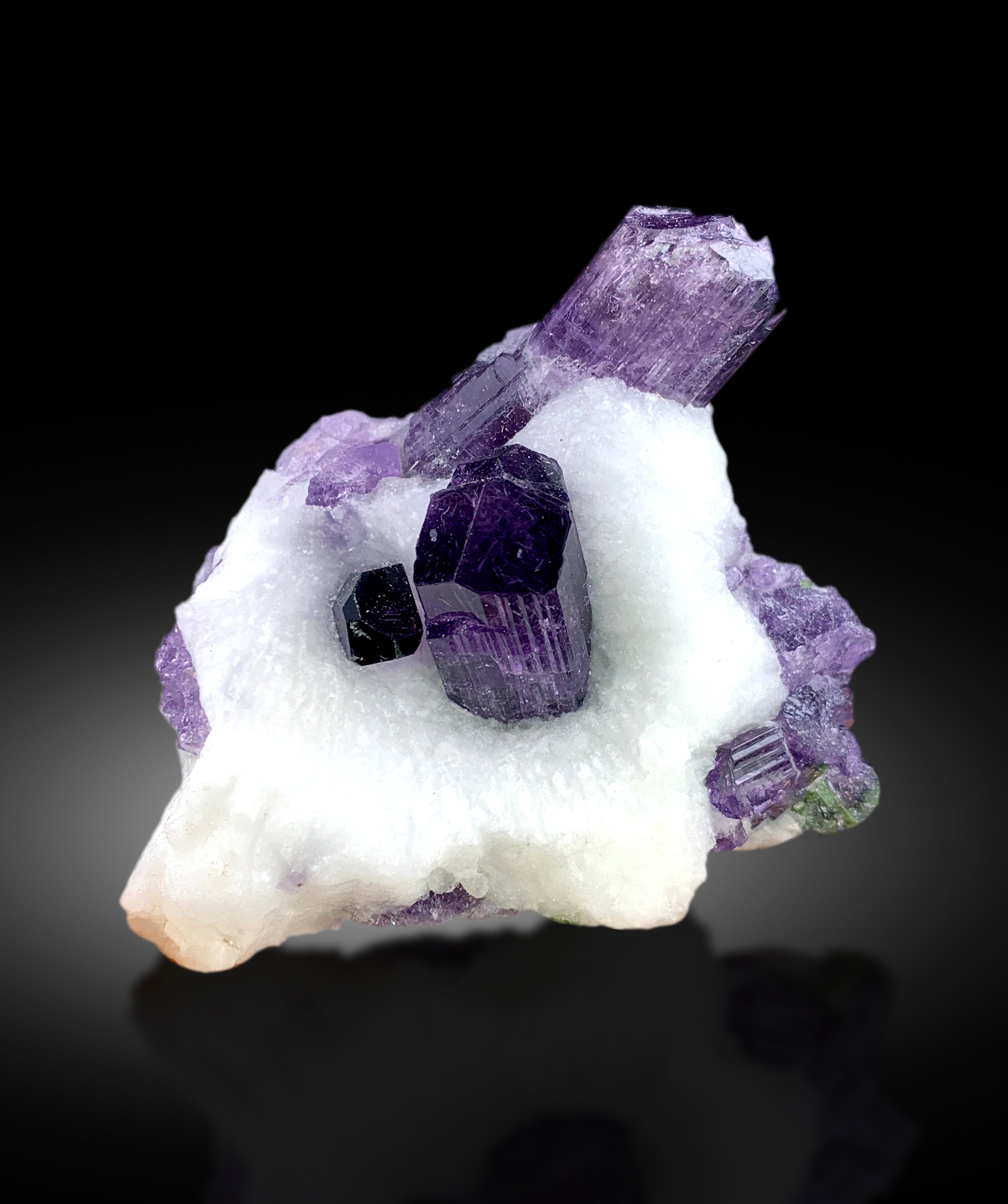 Purple Scapolite Crystals on Matrix, Scapolite Specimen, Raw Mineral, Crystal Specimen, Scapolite from Afghanistan - 196 gram