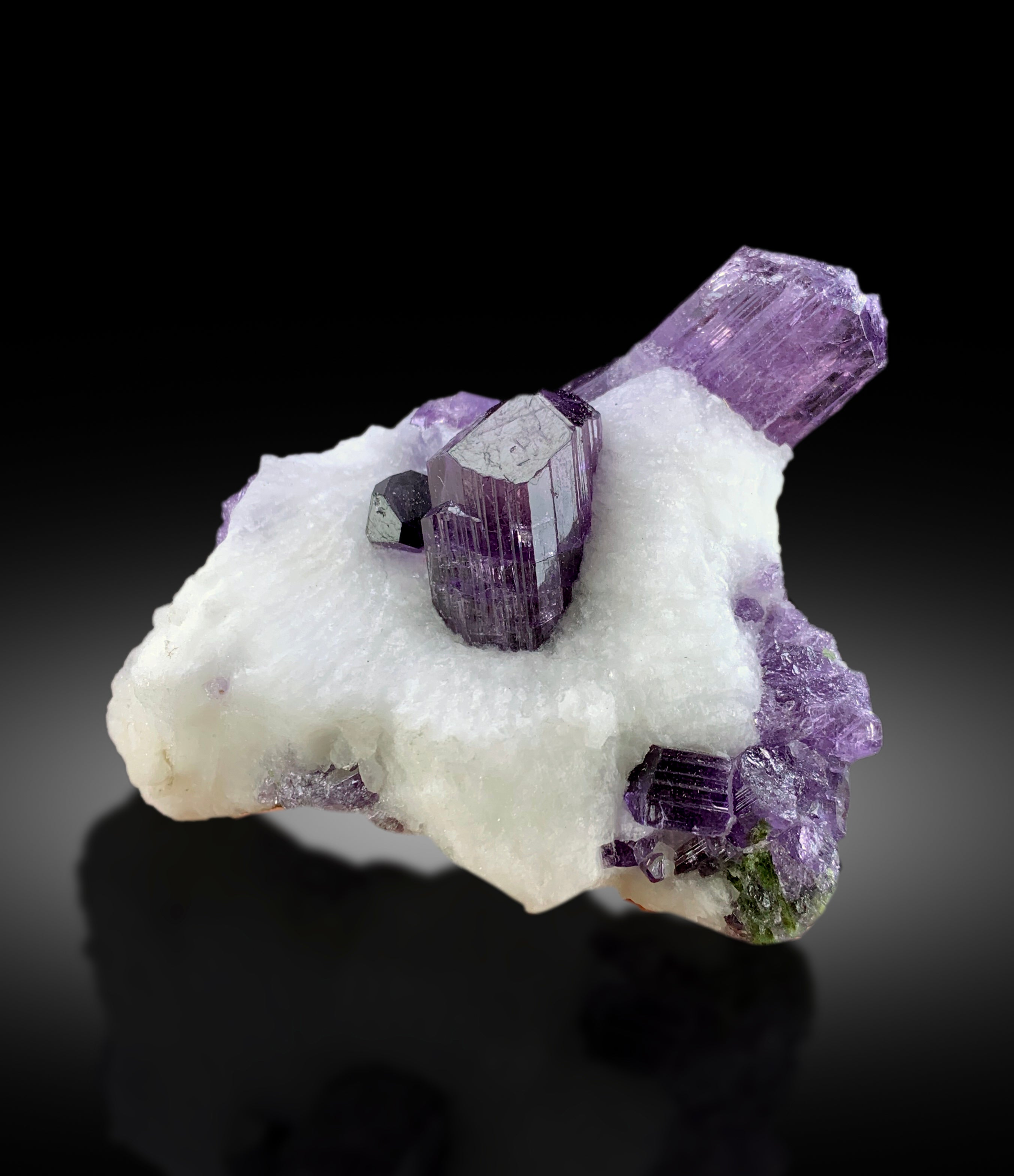 Purple Scapolite Crystals on Matrix, Scapolite Specimen, Raw Mineral, Crystal Specimen, Scapolite from Afghanistan - 196 gram