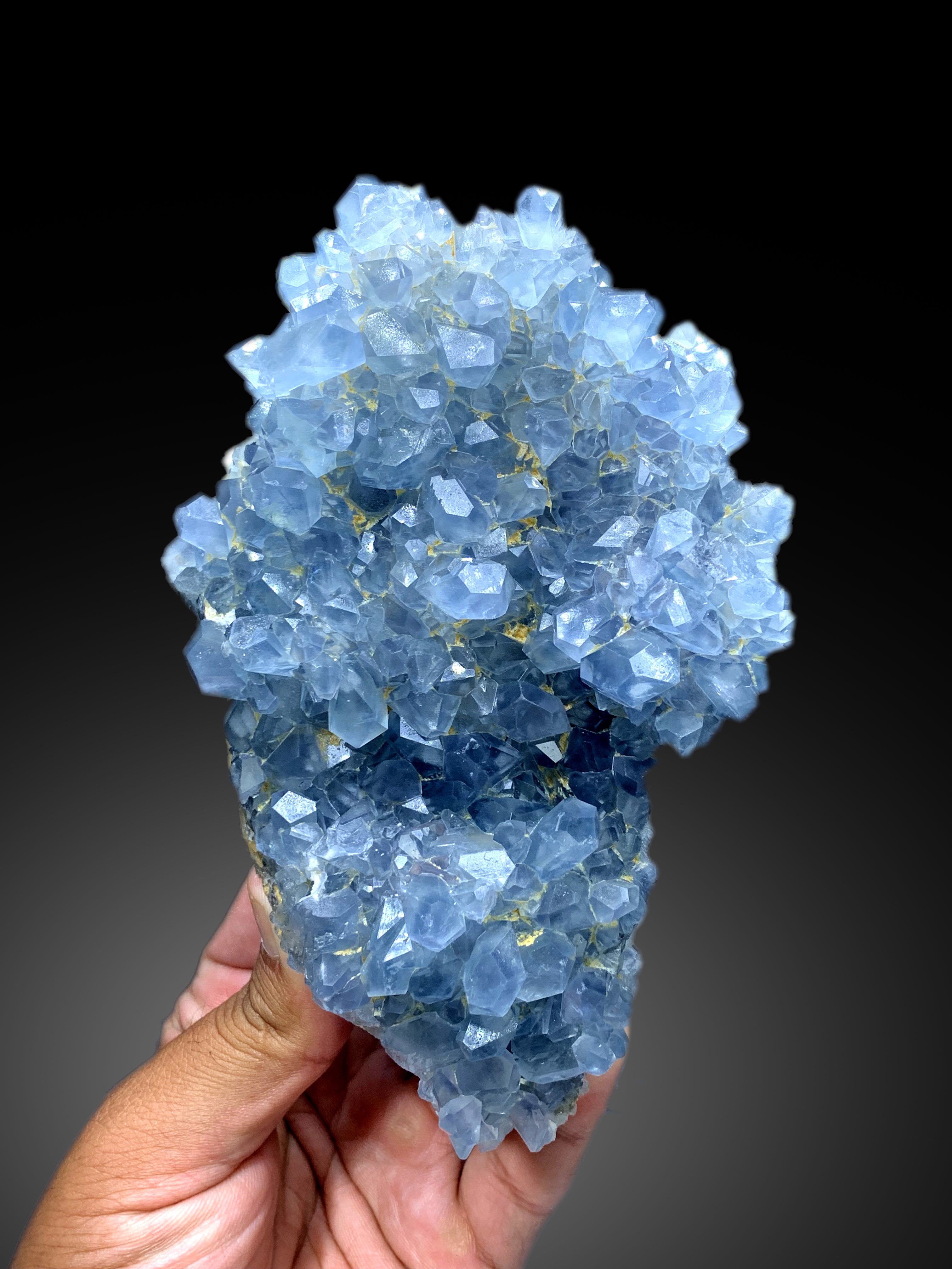 Natural Blue Color Celestine Cluster, Celestine Bunch, Fine Mineral, Celestine Specimen from Baghdis Mine Afghanistan - 1287 gram