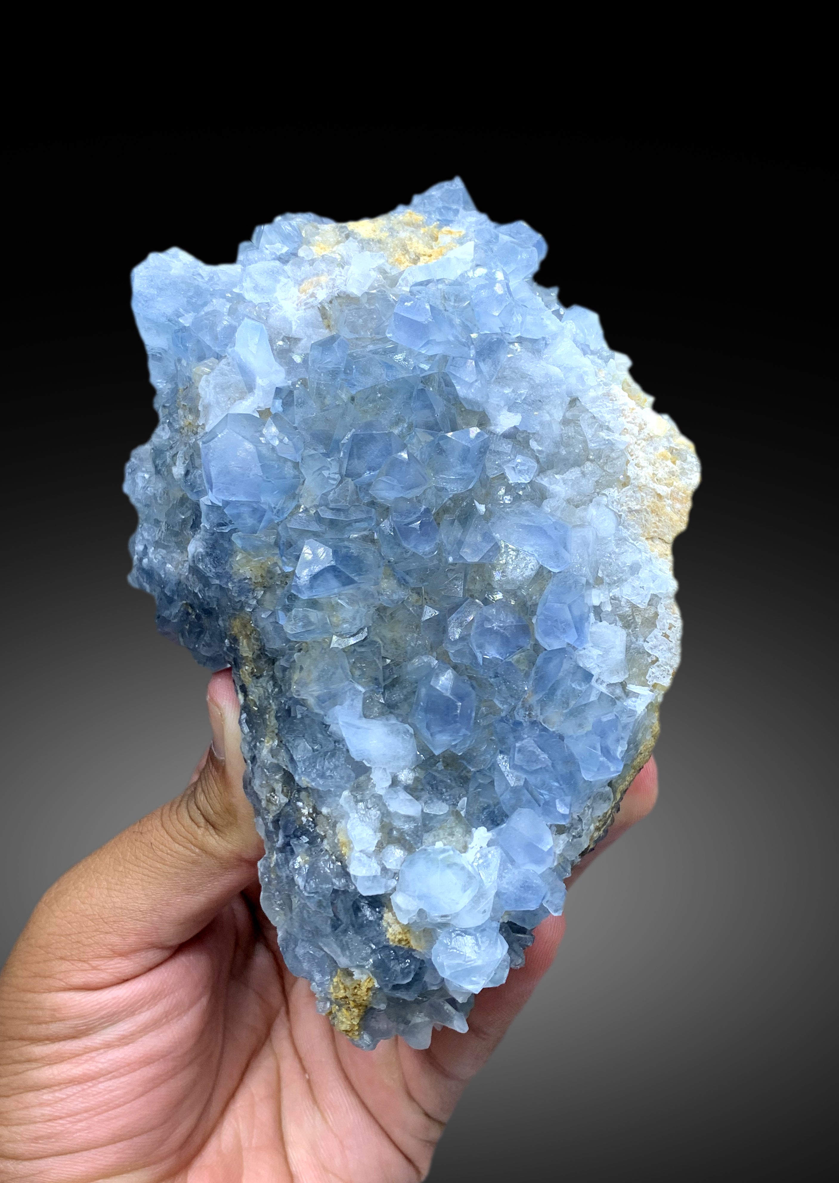 Natural Blue Color Celestine Cluster, Celestine Bunch, Fine Mineral, Celestine Specimen from Baghdis Mine Afghanistan - 1287 gram