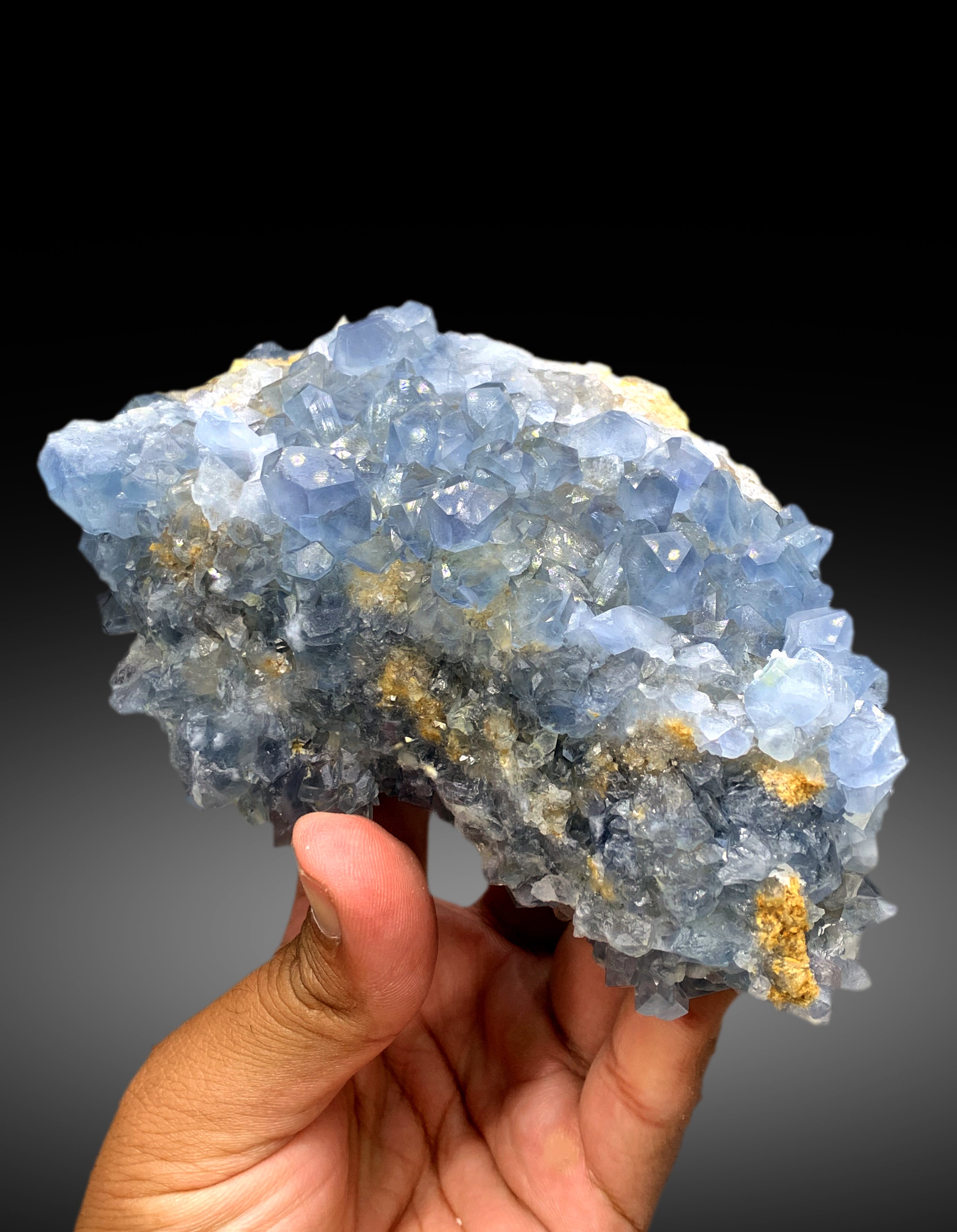 Natural Blue Color Celestine Cluster, Celestine Bunch, Fine Mineral, Celestine Specimen from Baghdis Mine Afghanistan - 1287 gram