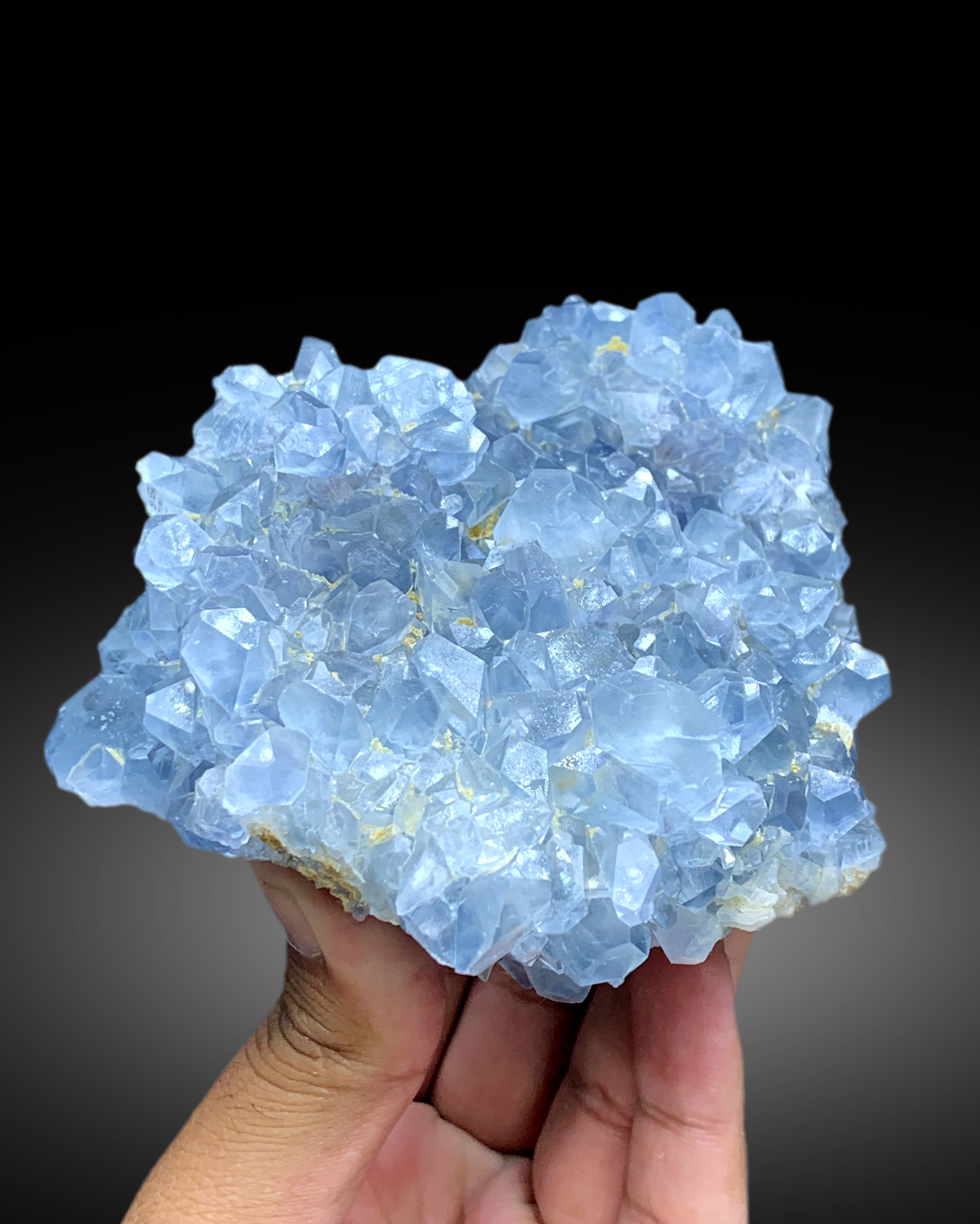 Natural Blue Color Celestine Cluster, Celestine Bunch, Fine Mineral, Celestine Specimen from Baghdis Mine Afghanistan - 1287 gram