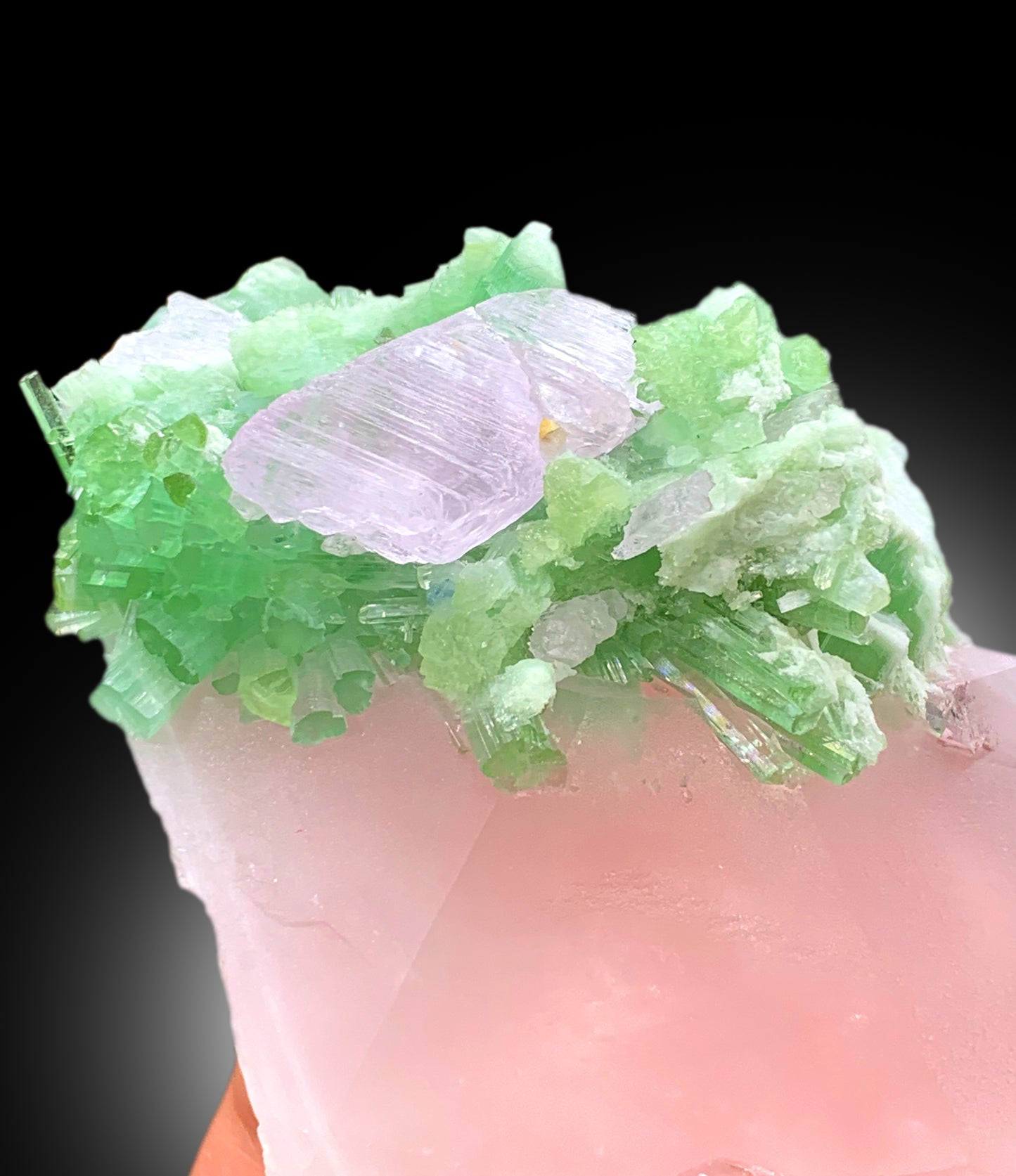 Pink Morganite with Kunzite and Green Tourmalines from Dara-i-Pech Afghanistan - 291 gram