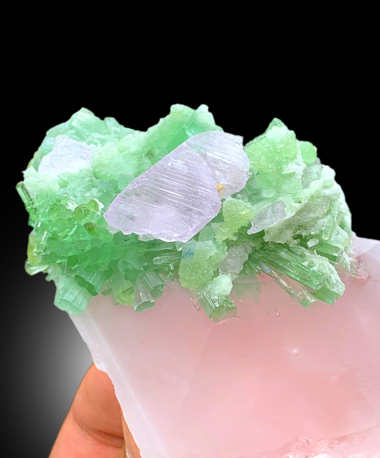 Pink Morganite with Kunzite and Green Tourmalines from Dara-i-Pech Afghanistan - 291 gram