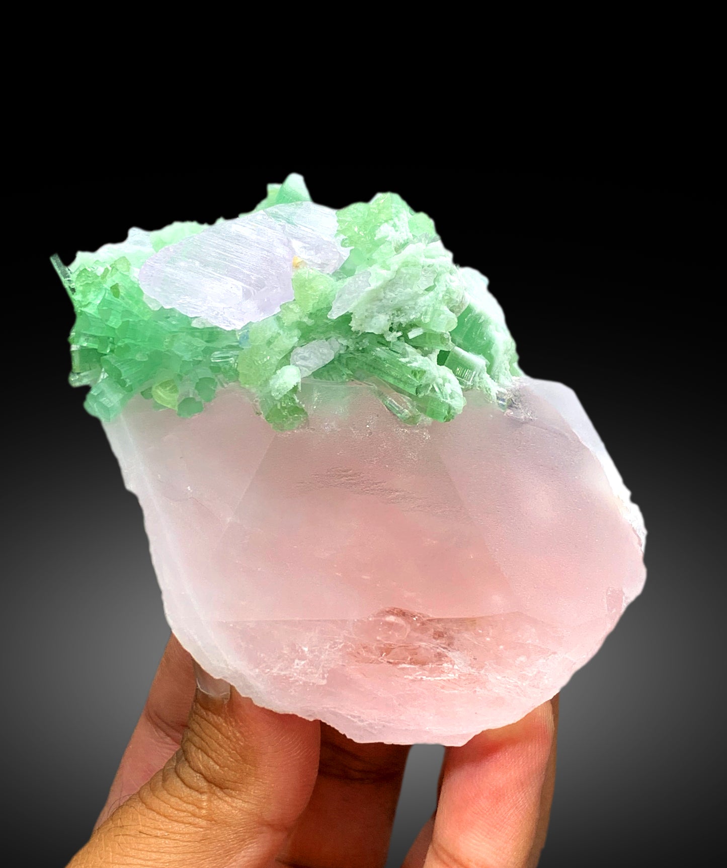 Pink Morganite with Kunzite and Green Tourmalines from Dara-i-Pech Afghanistan - 291 gram