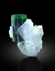 Natural Green Cap Tourmaline with Quartz, Tourmaline Specimen, Raw Mineral, Tourmaline from Astak Nala Mine Skardu Pakistan - 16 gram