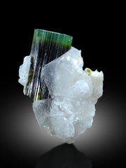 Natural Green Cap Tourmaline with Quartz, Tourmaline Specimen, Raw Mineral, Tourmaline from Astak Nala Mine Skardu Pakistan - 16 gram