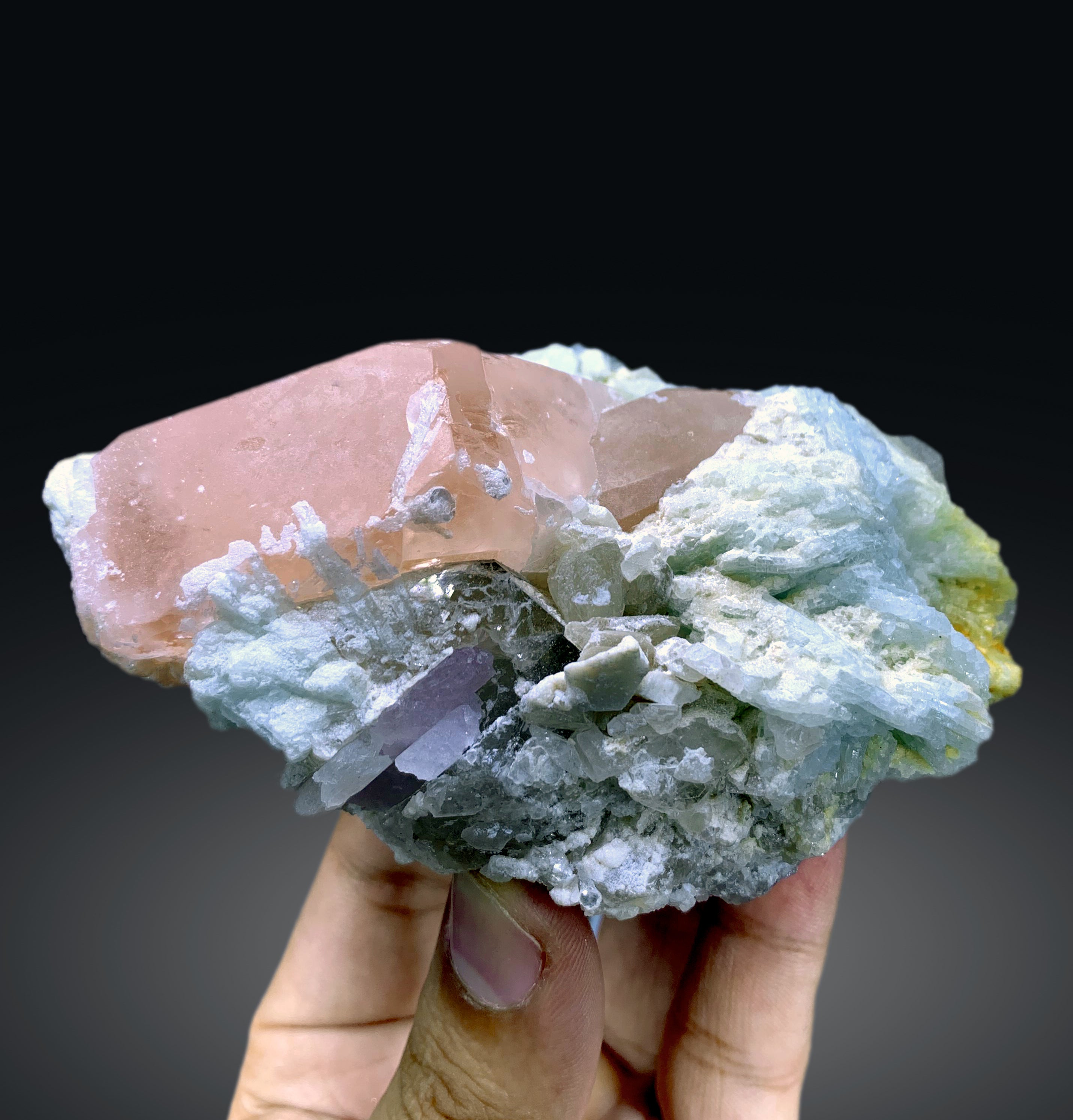 Pink Morganite on Albite from Afghanistan - 319 gram