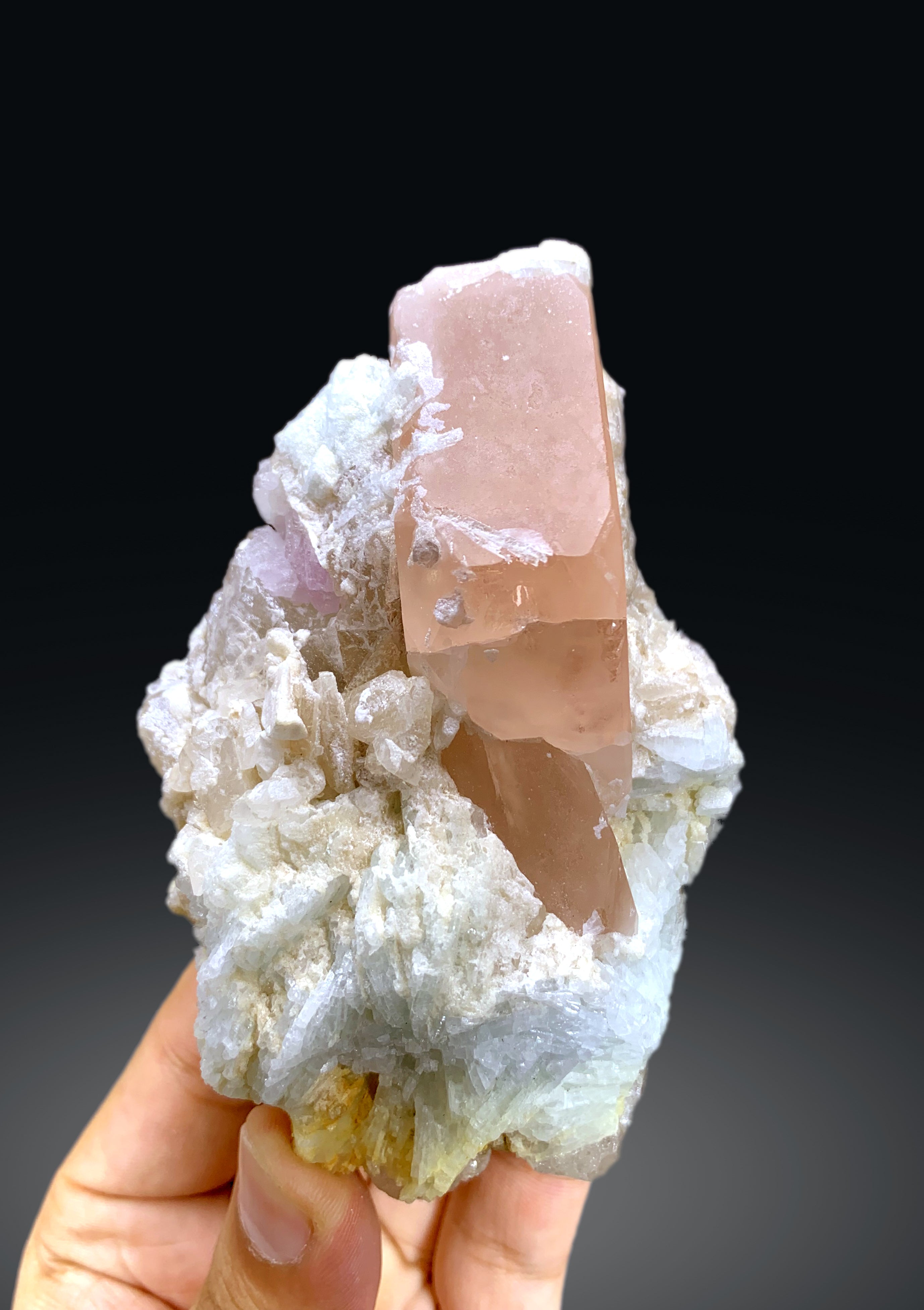 Pink Morganite on Albite from Afghanistan - 319 gram