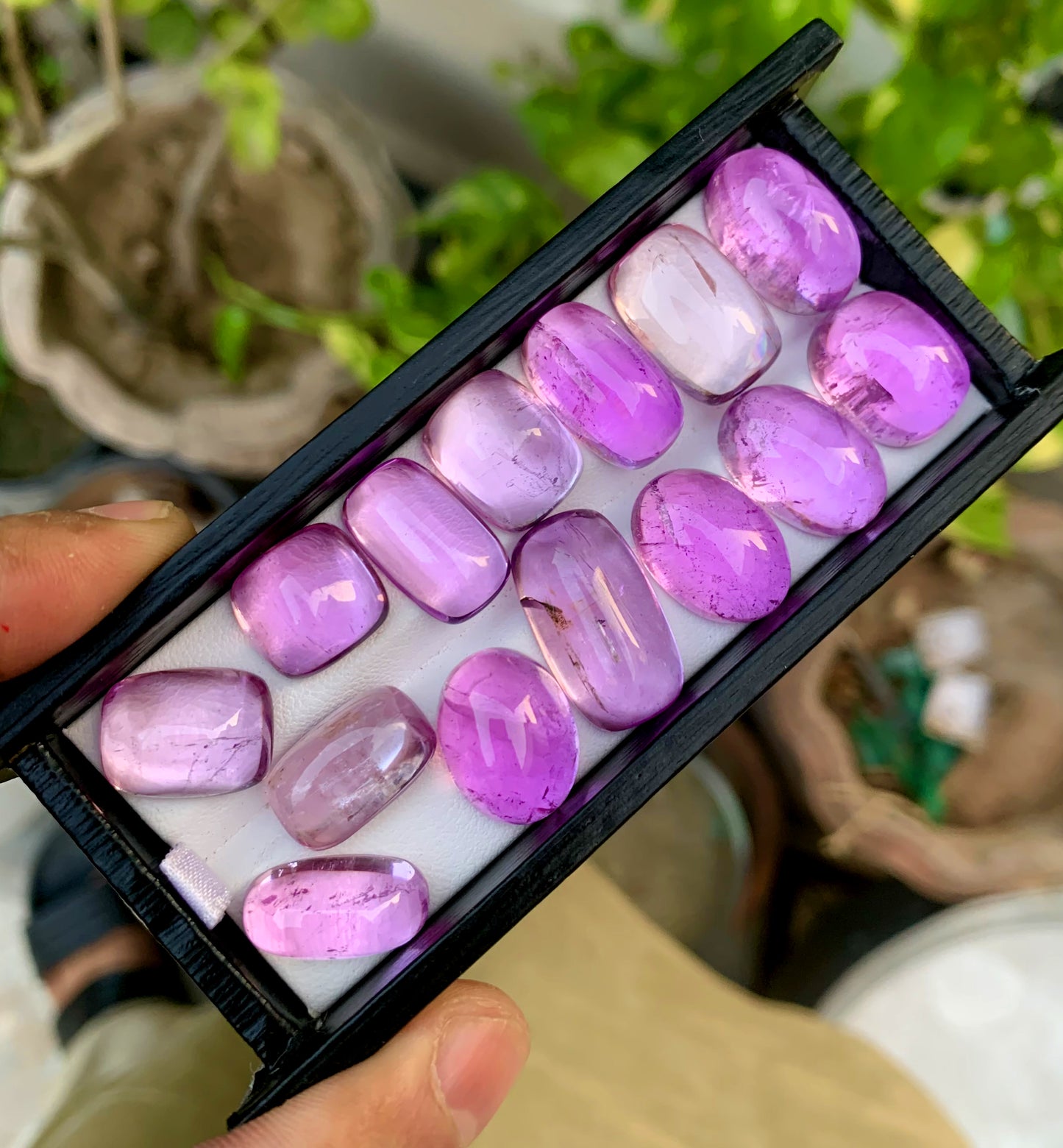 Fuchsia Pink Kunzite Cabochons, Kunzite Necklace, Kunzite Parcel, Kunzite Jewellry, Jewellry Making, Kunzite From Afghanistan - 208.55 Carat