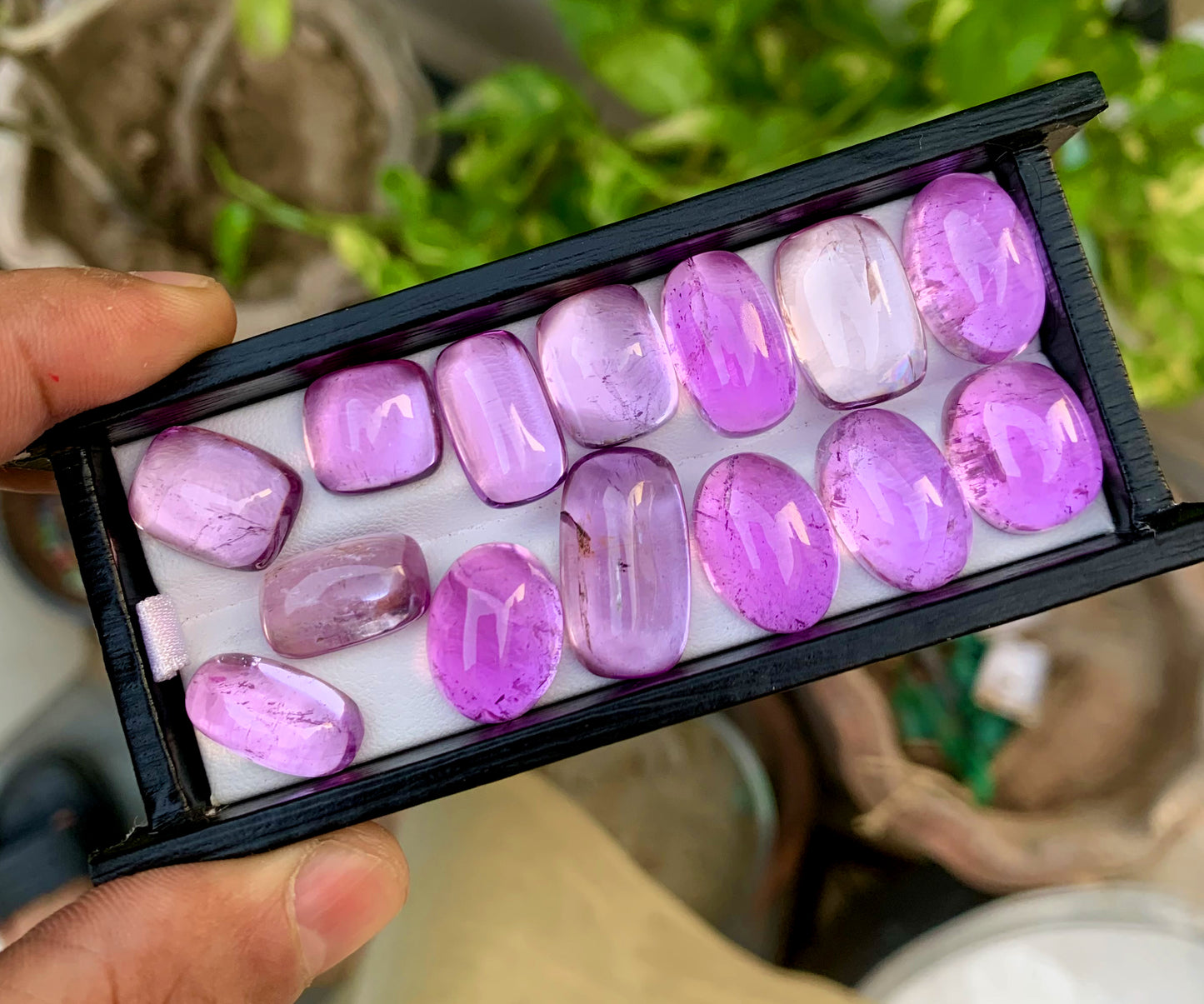 Fuchsia Pink Kunzite Cabochons, Kunzite Necklace, Kunzite Parcel, Kunzite Jewellry, Jewellry Making, Kunzite From Afghanistan - 208.55 Carat