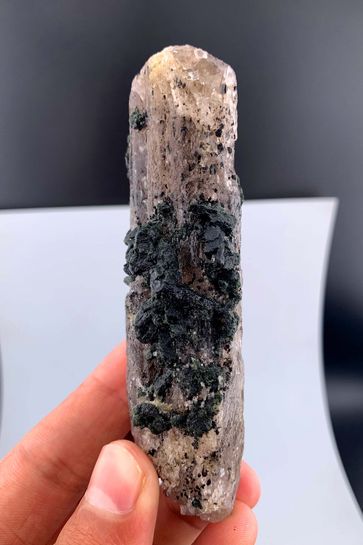 Purple Scapolite Crystal with Diopside From Afghanistan - 123 Gram