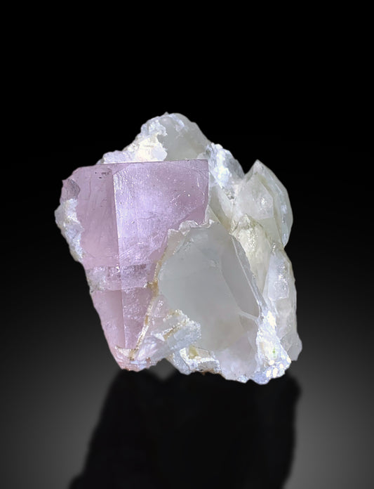 Pink Morganite on Quartz from Afghanistan - 98 gram