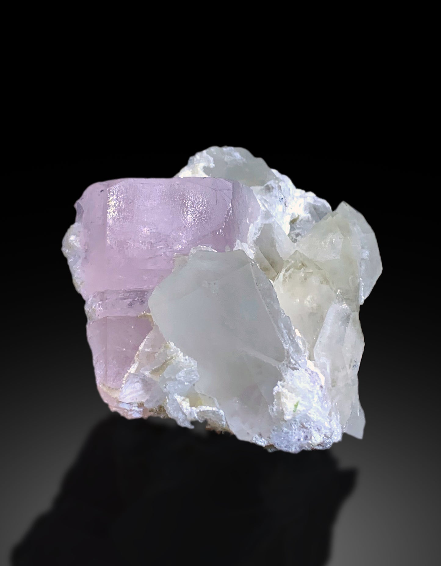 Pink Morganite on Quartz from Afghanistan - 98 gram