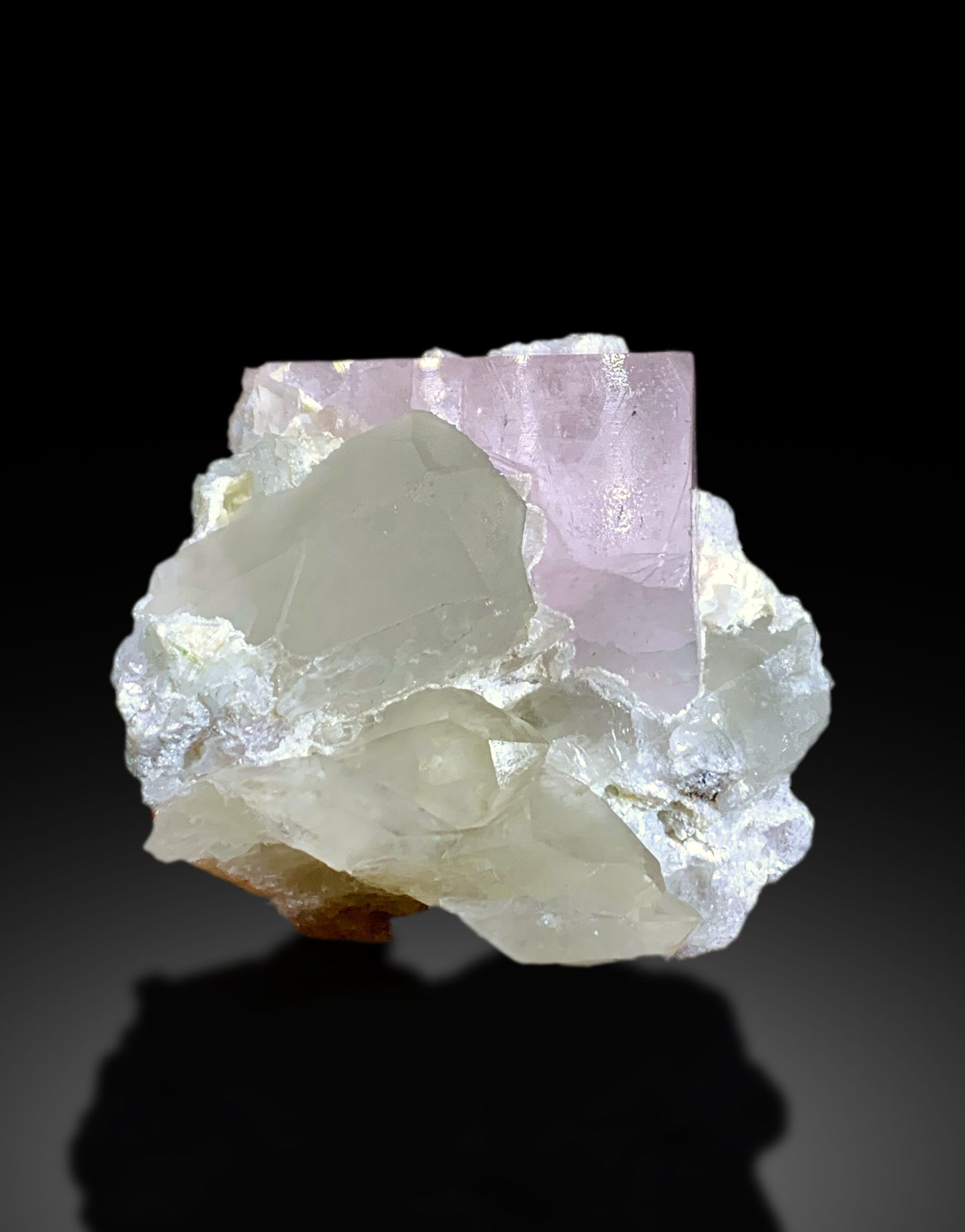 Pink Morganite on Quartz from Afghanistan - 98 gram