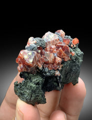 Natural Red Color Zircon Crystals on Matrix from Skardu Pakistan - 62 gram