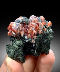 Natural Red Color Zircon Crystals on Matrix from Skardu Pakistan - 62 gram