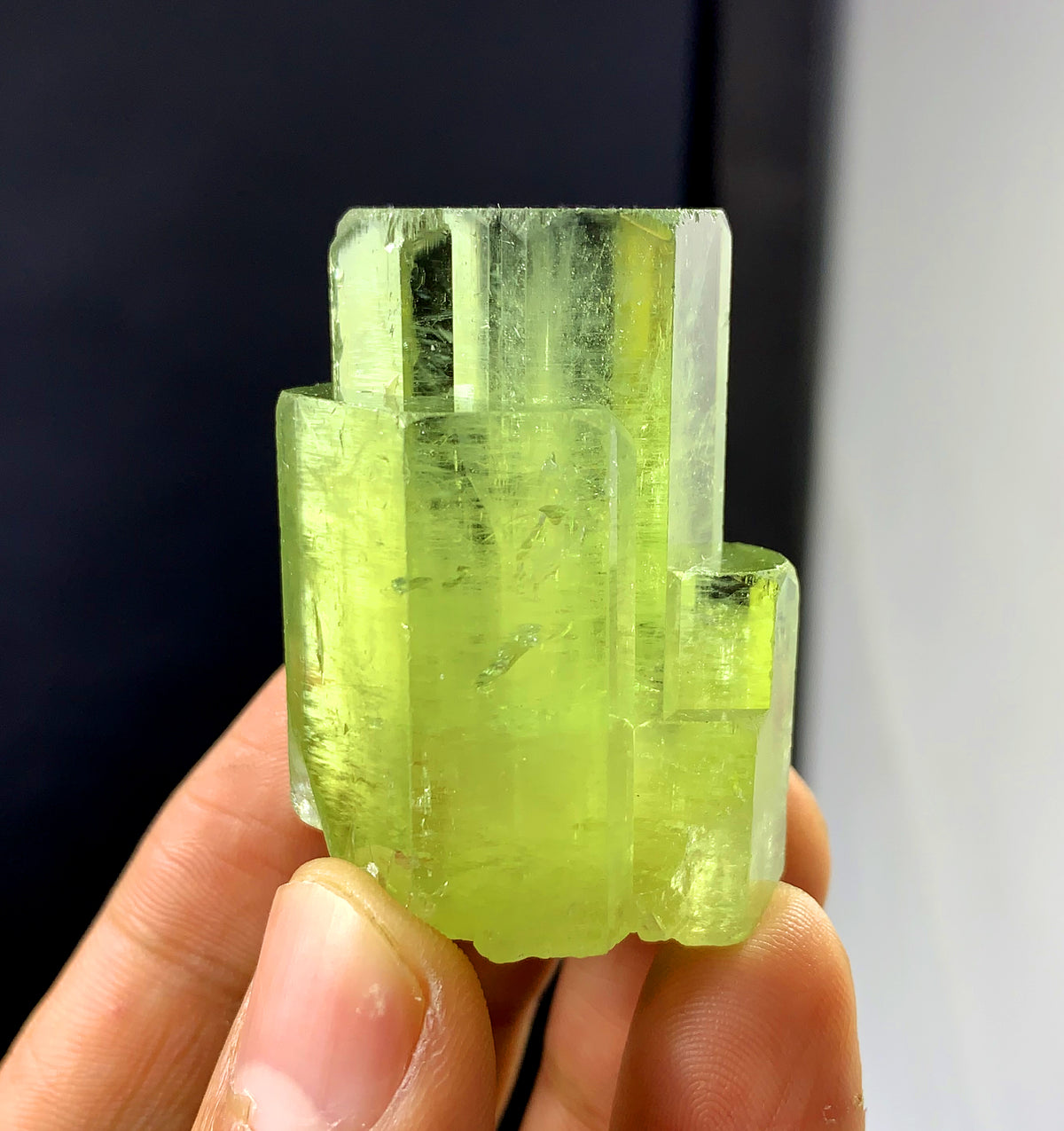 Natural Yellow Color Heliodor var Beryl Crystal from Pakistan - 51 gram