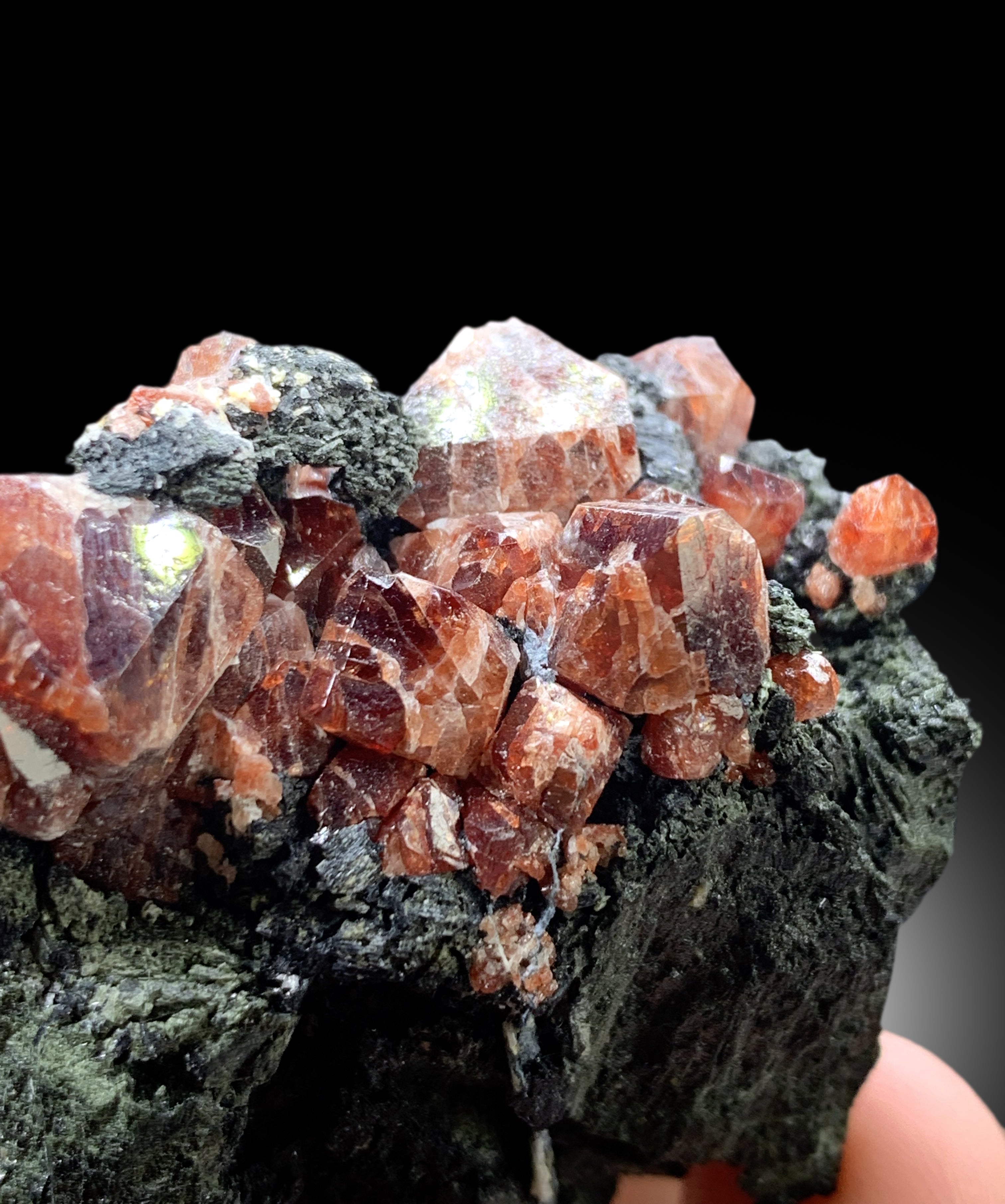 Natural Red Color Zircon Crystals on Matrix from Skardu Pakistan - 62 gram