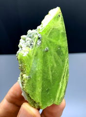 Green Sphene Titanite on Calcite from Skardu Pakistan - 68 gram