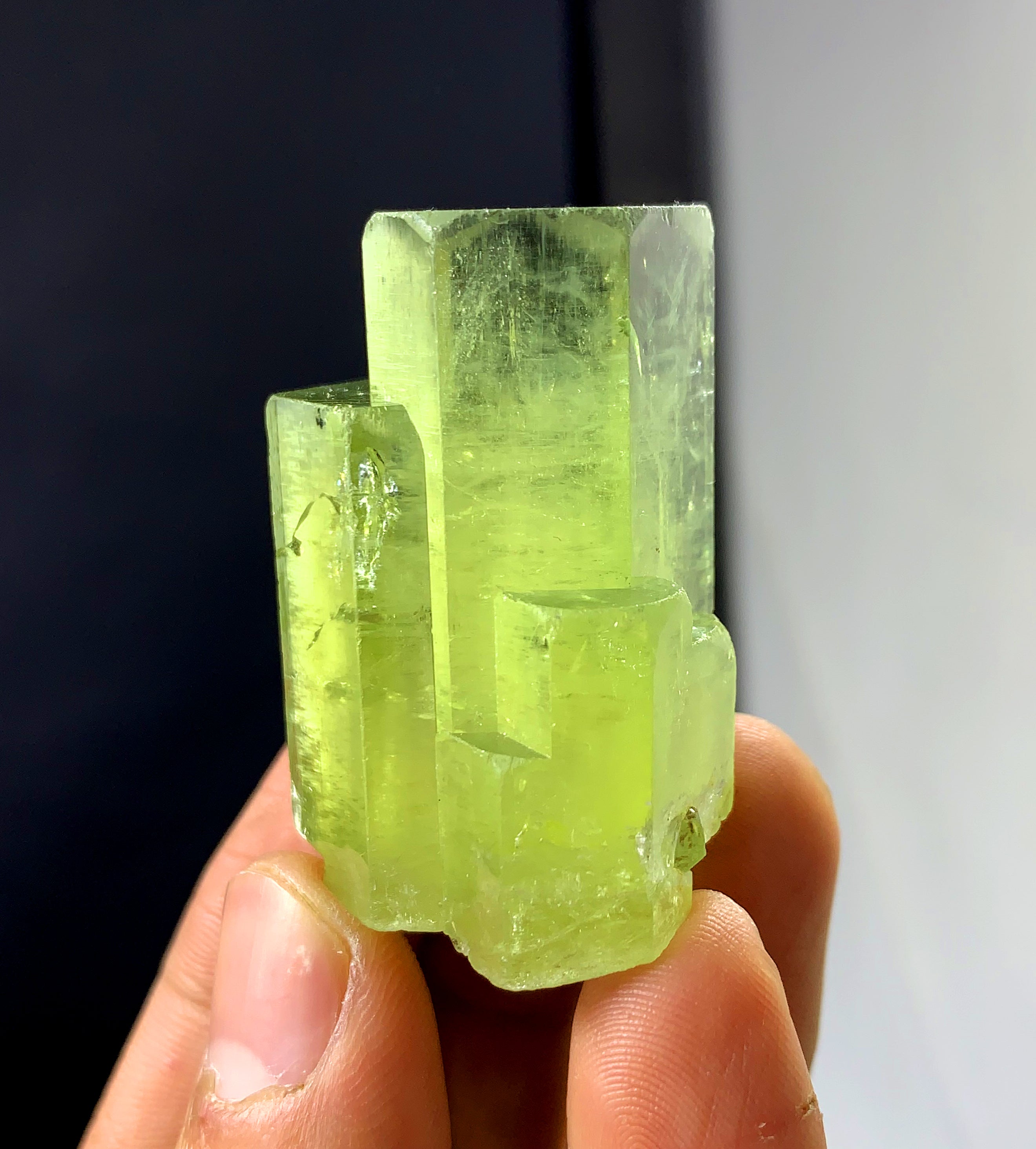 Natural Yellow Color Heliodor var Beryl Crystal from Pakistan - 51 gram