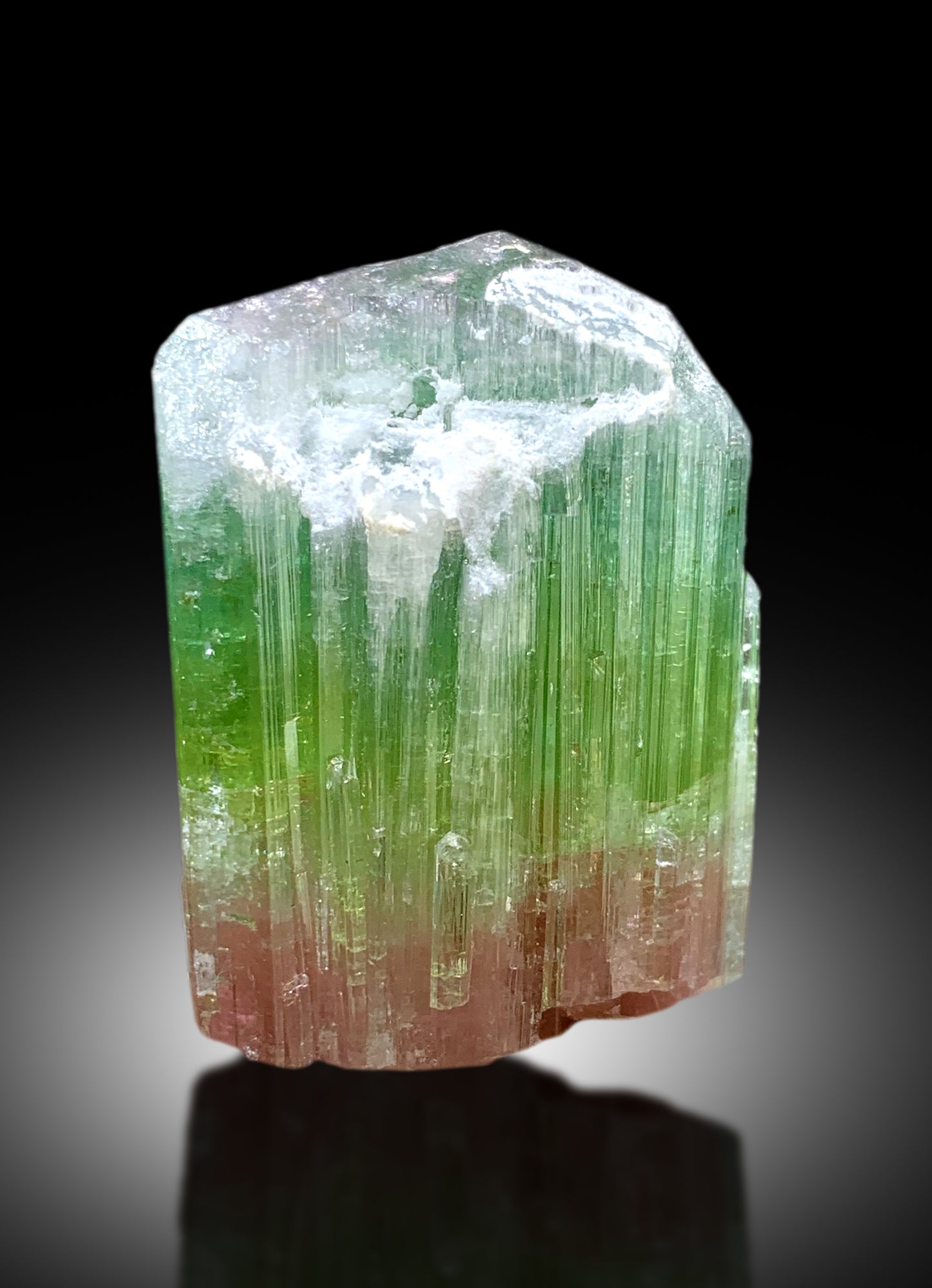 Natural Bicolor Tourmaline Crystal from Paprok Afghanistan - 102 gram