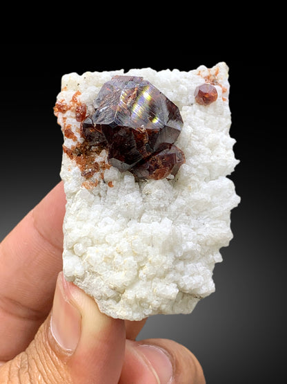 Natural Red Color Garnet Crystals on Matrix from Skardu Pakistan - 56 gram