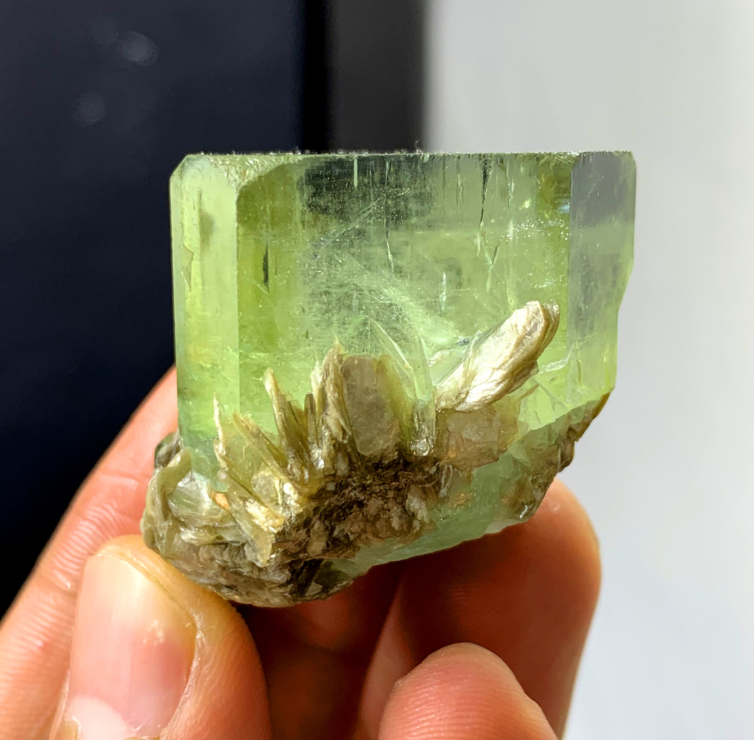 Natural Yellow Color Heliodor var Beryl with Mica from Pakistan - 48 gram