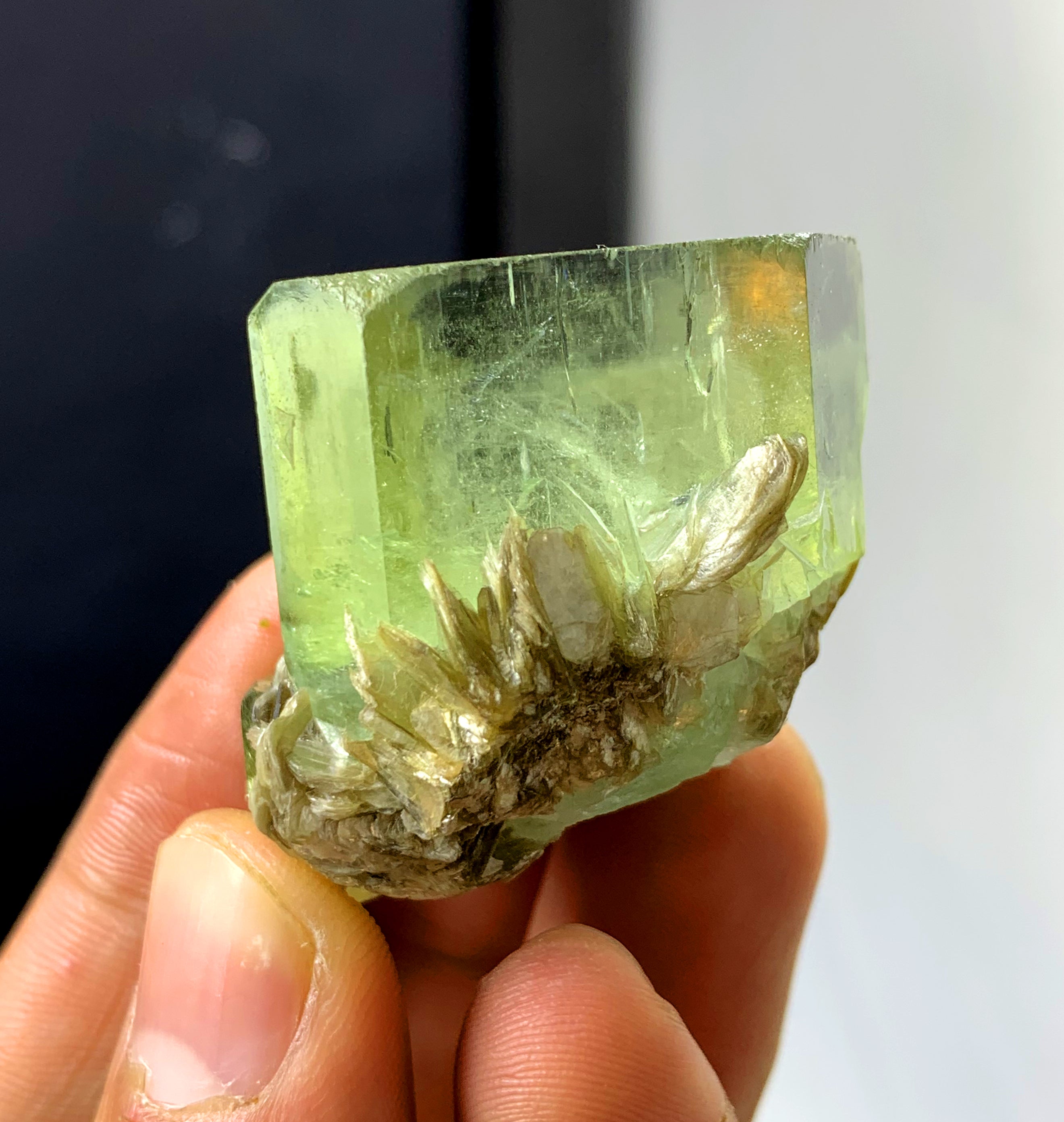 Natural Yellow Color Heliodor var Beryl with Mica from Pakistan - 48 gram