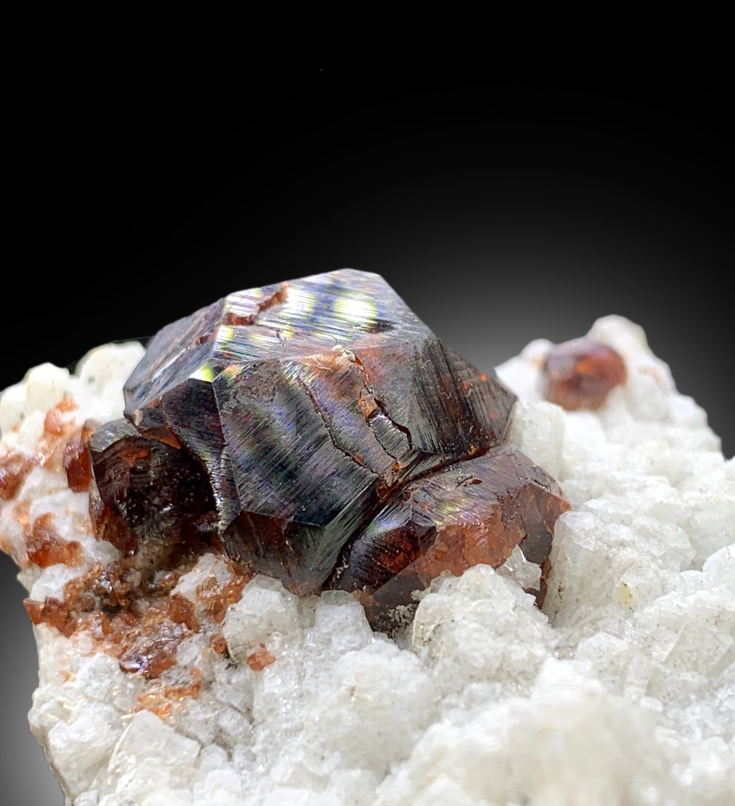 Natural Red Color Garnet Crystals on Matrix from Skardu Pakistan - 56 gram