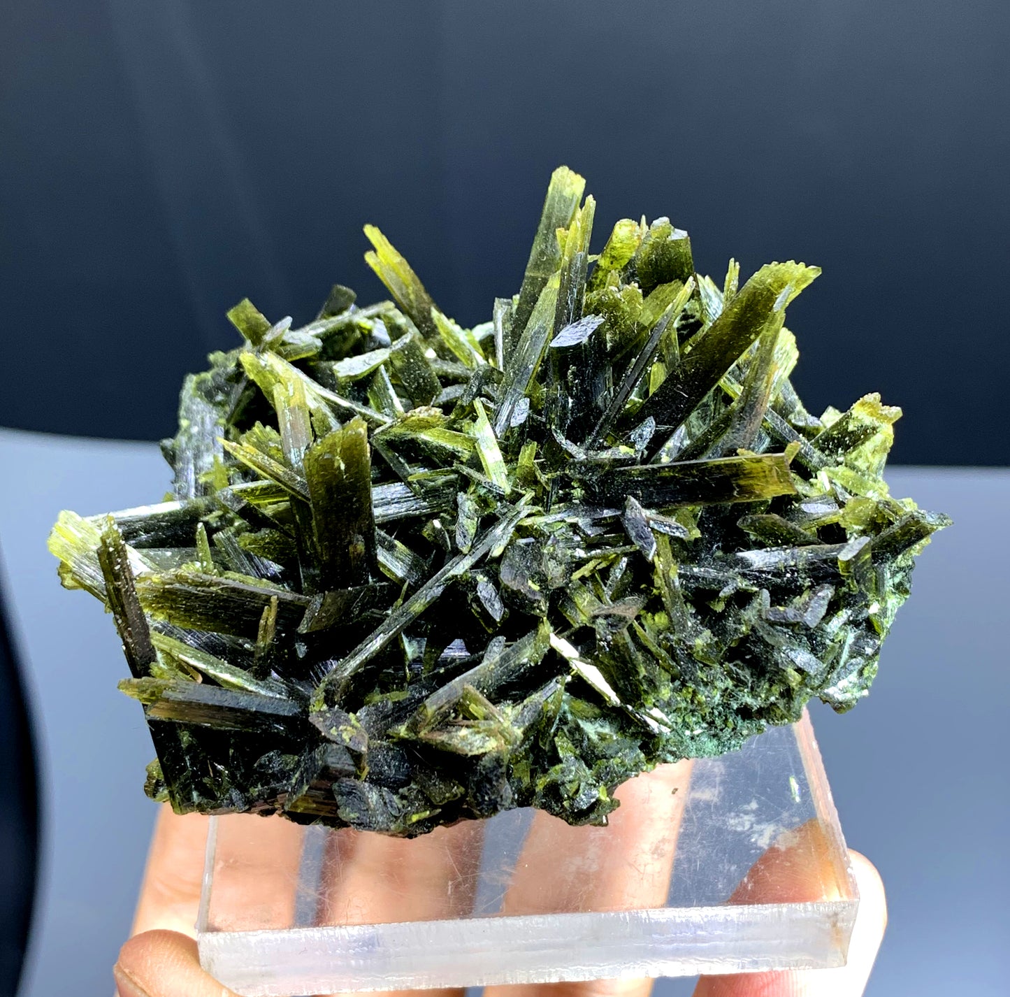 Lush Green Epidote Cluster from Pakistan - 124 gram