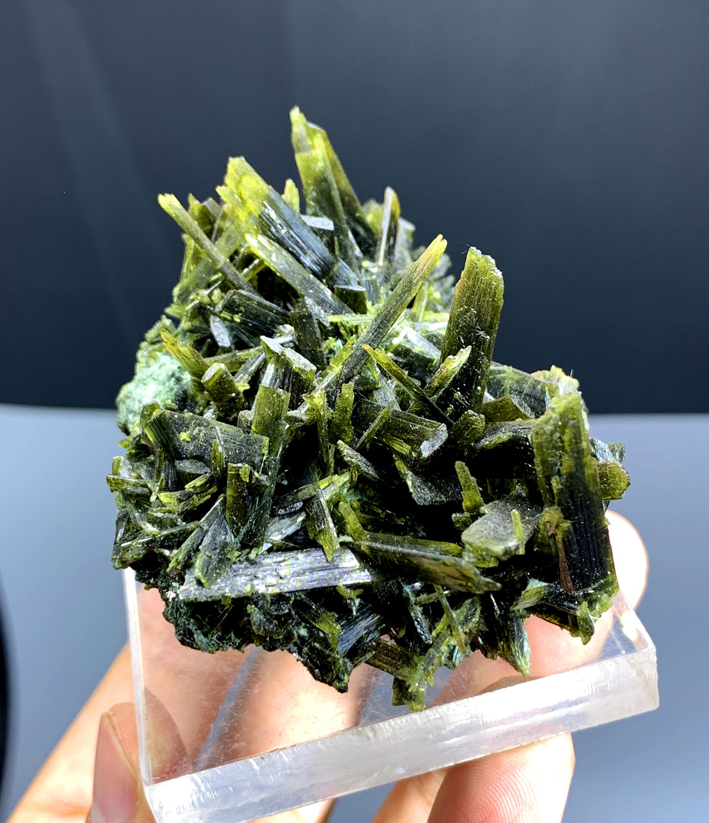 Lush Green Epidote Cluster from Pakistan - 124 gram