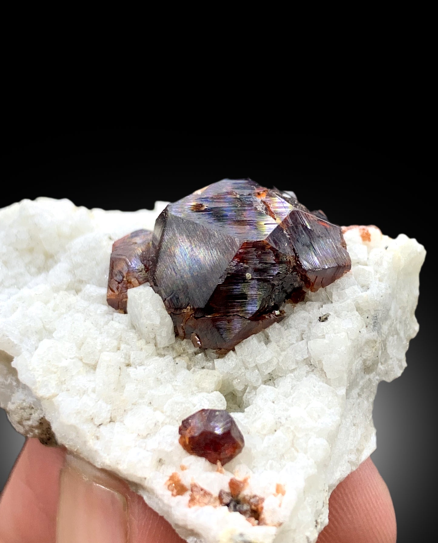 Natural Red Color Garnet Crystals on Matrix from Skardu Pakistan - 56 gram
