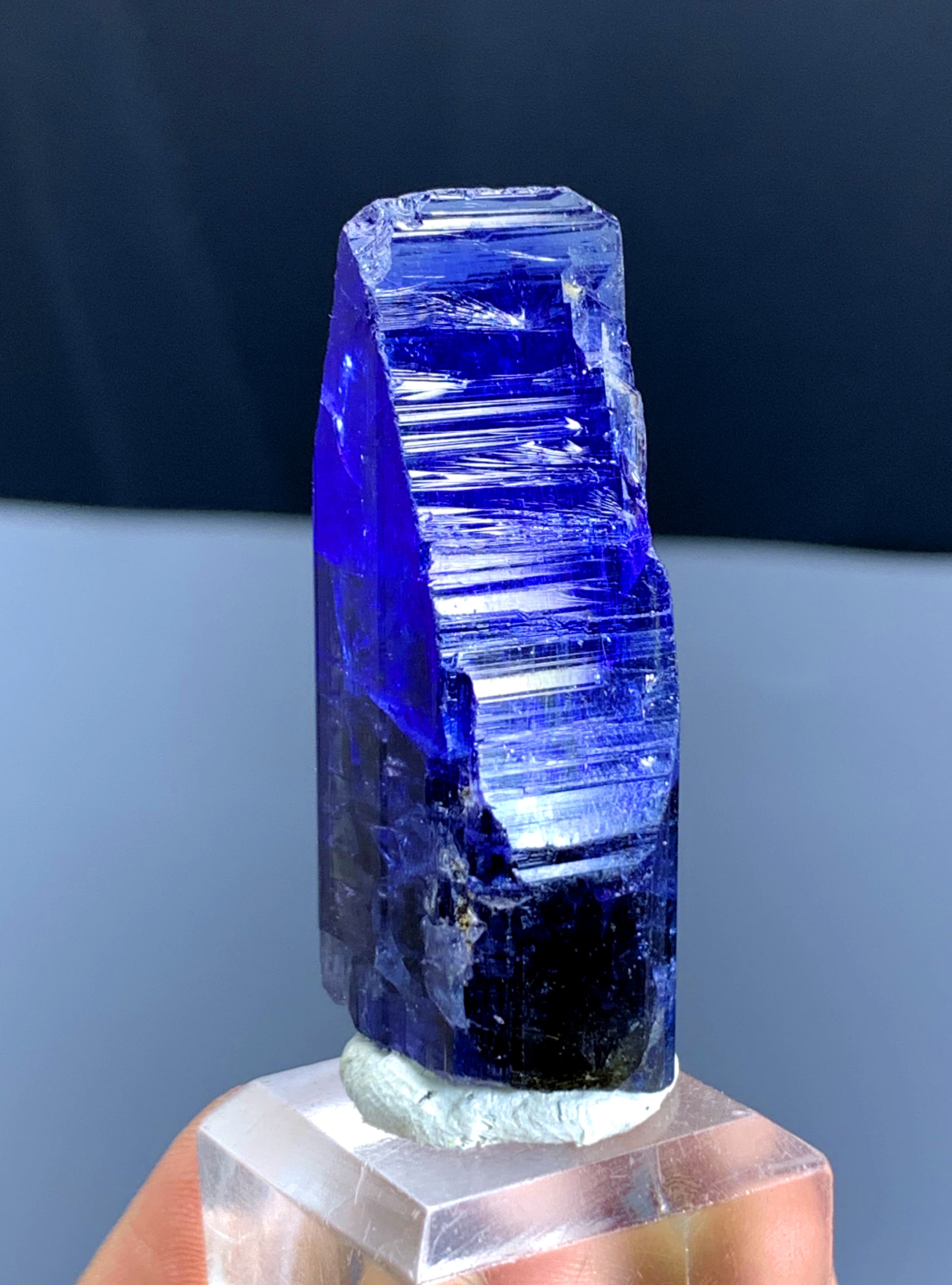 Deep Ink Blue Tanzanite Crystal from Tanzania - 30 gram