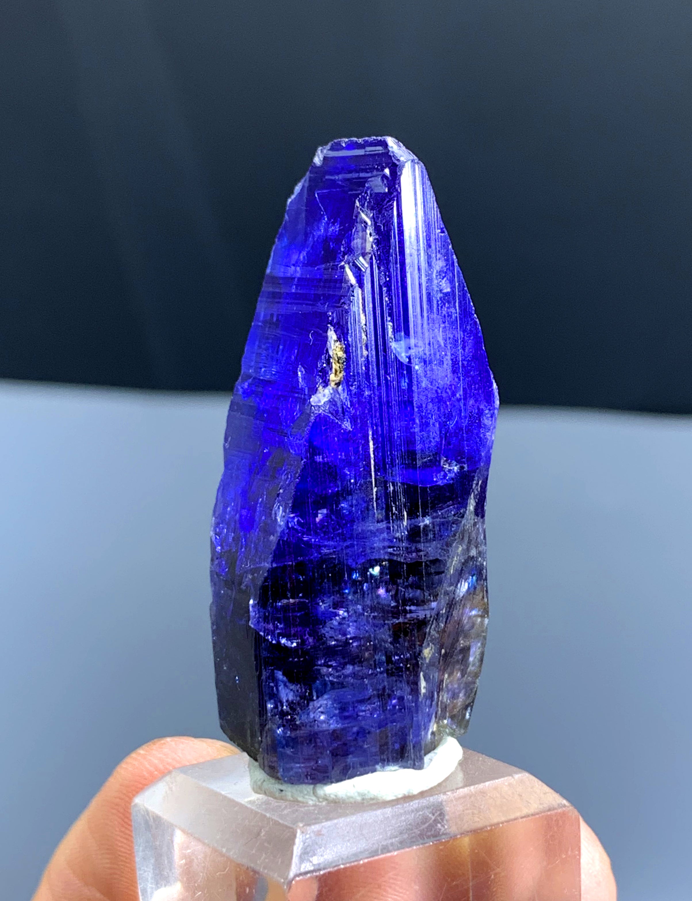 Deep Ink Blue Tanzanite Crystal from Tanzania - 30 gram