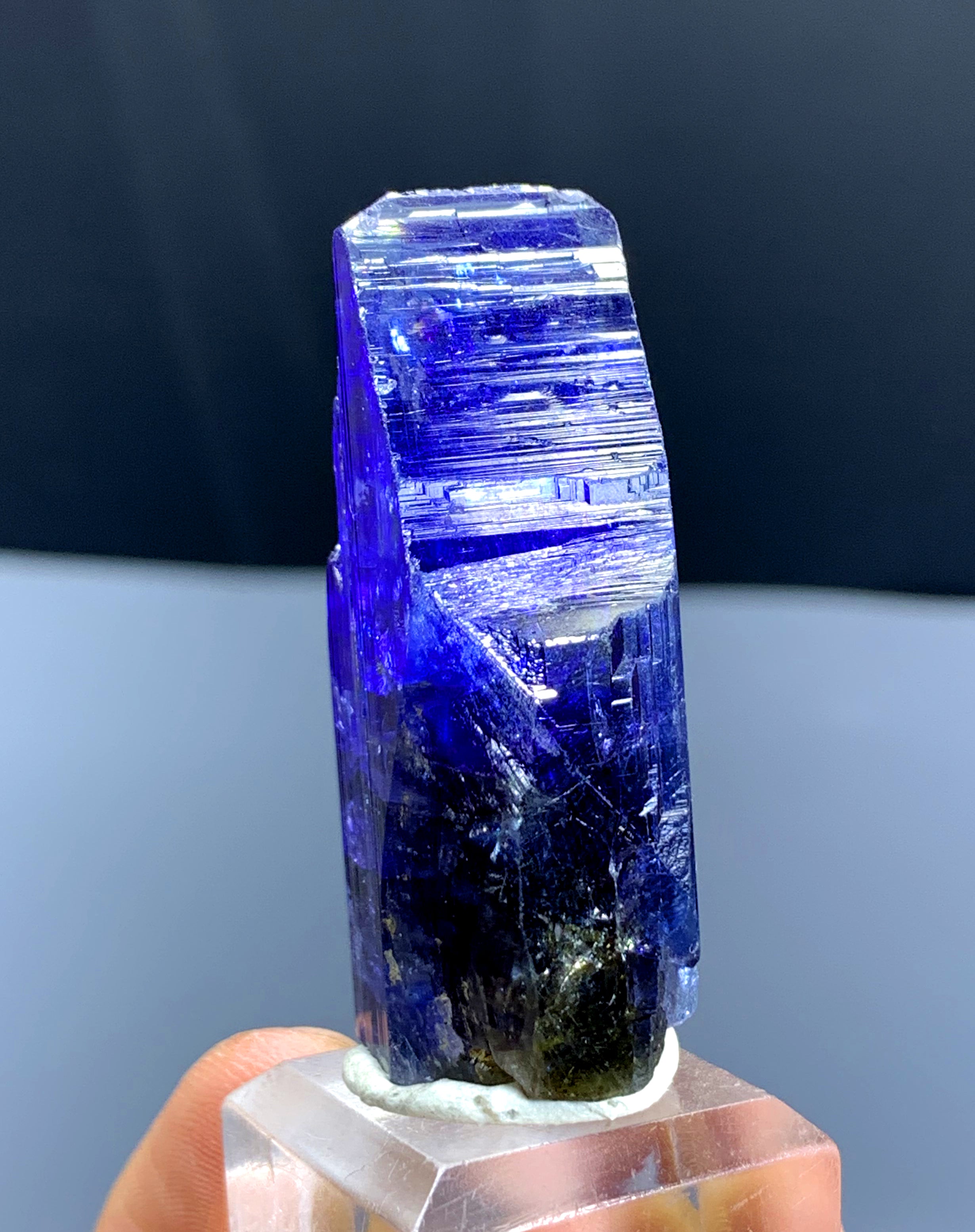 Deep Ink Blue Tanzanite Crystal from Tanzania - 30 gram