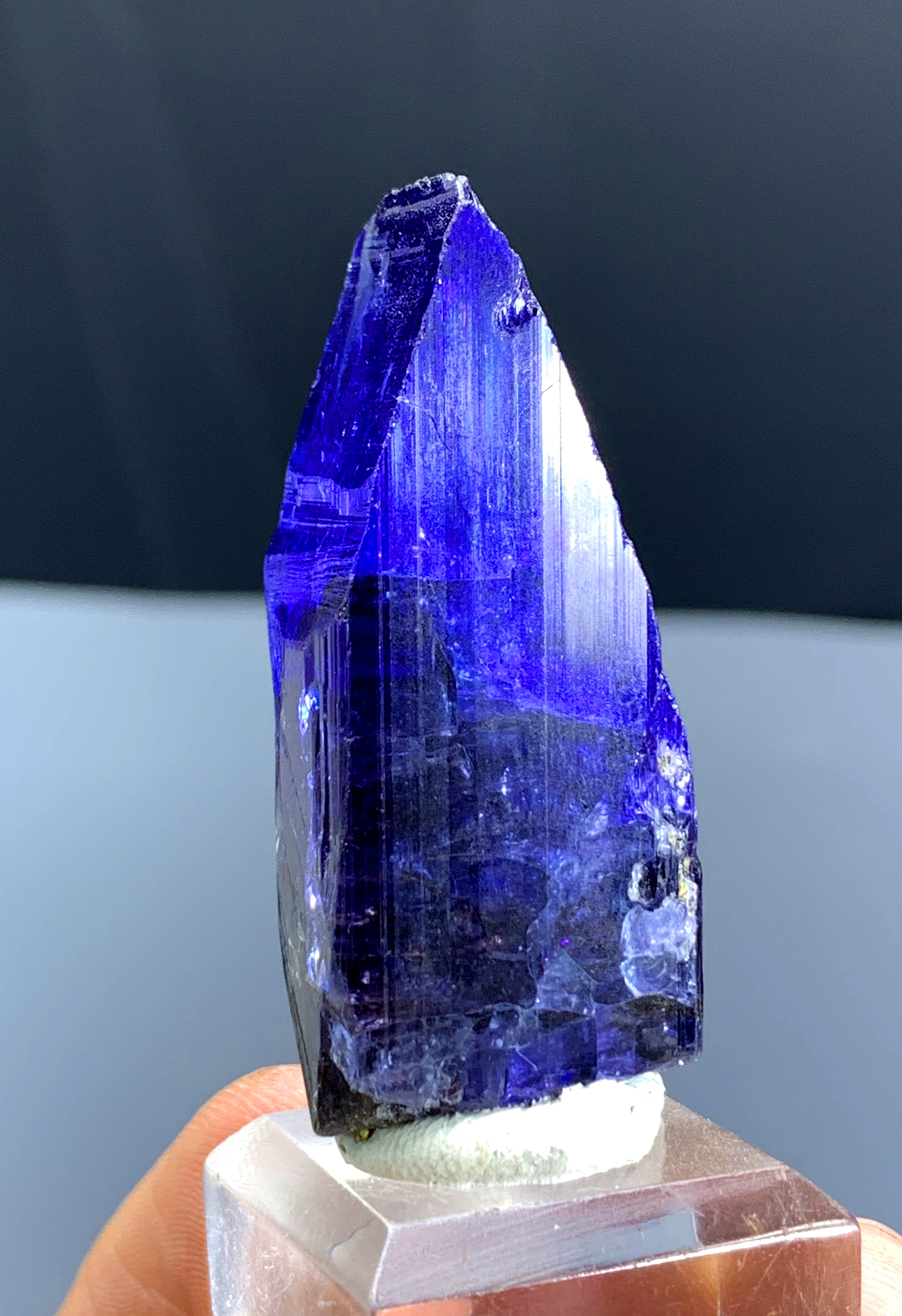Deep Ink Blue Tanzanite Crystal from Tanzania - 30 gram