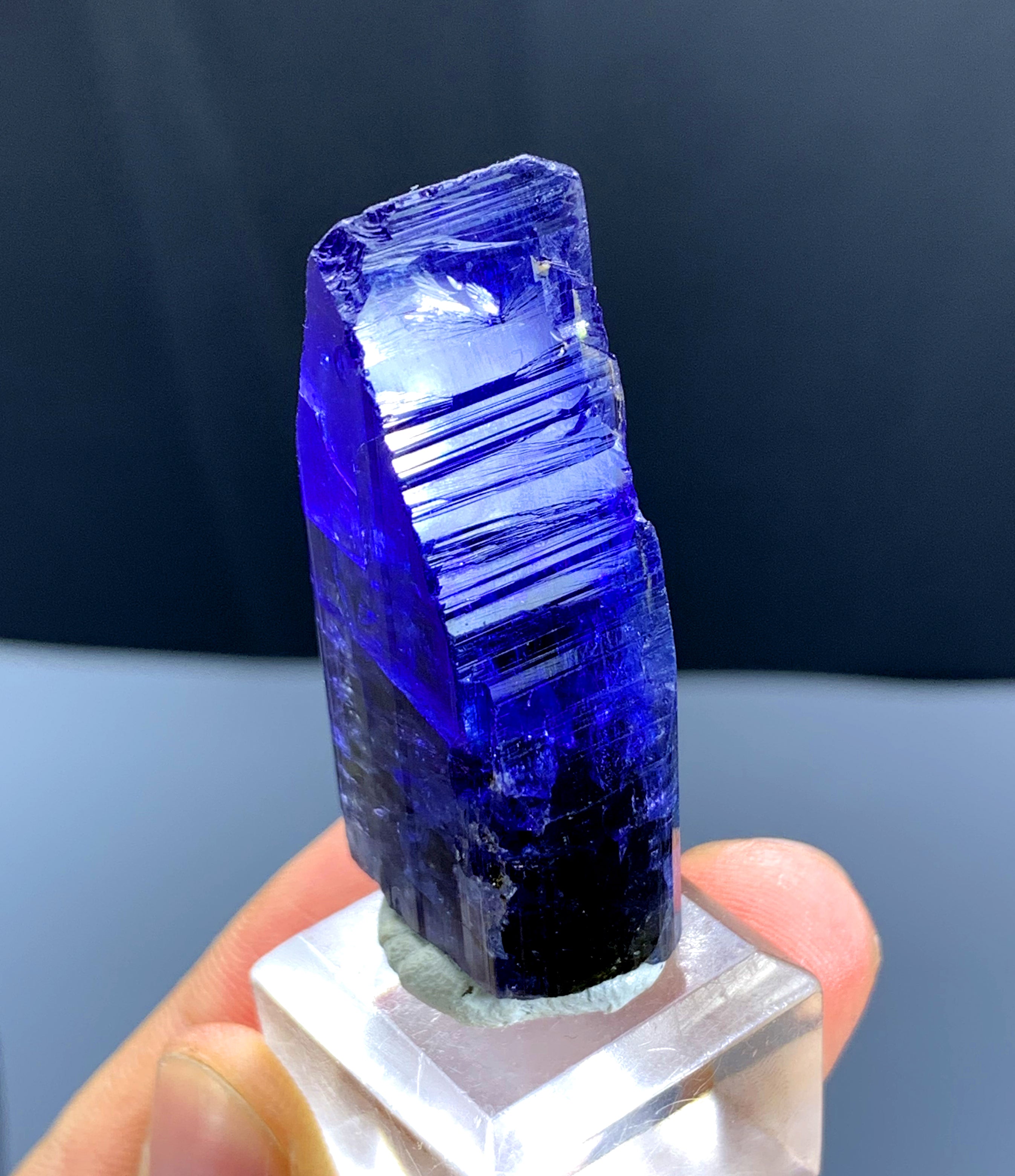 Deep Ink Blue Tanzanite Crystal from Tanzania - 30 gram