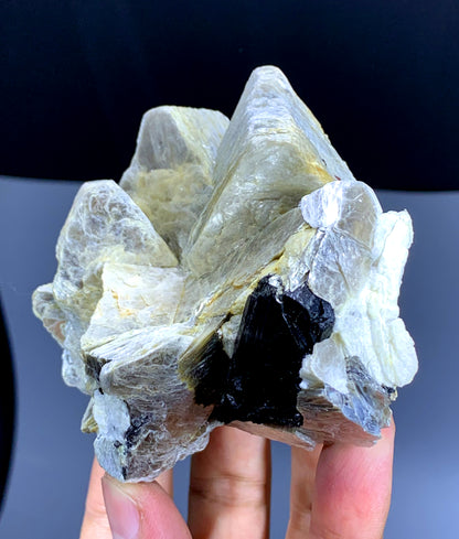 Red Spessartine Garnet Crystals Perched on Star Mica from Pakistan - 330 gram