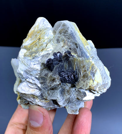 Red Spessartine Garnet Crystals Perched on Star Mica from Pakistan - 330 gram